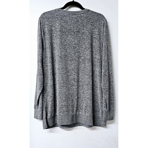 SLINKY BRAND Gray Fluffy Long Sleeve Pullover Women Sweater (L) - Picture 3 of 3